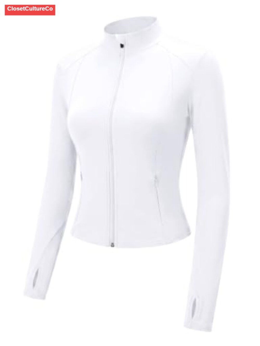 LOMON Women's Lightweight Zip Up Cropped Athletic Jacket Slim Fit Workout Top